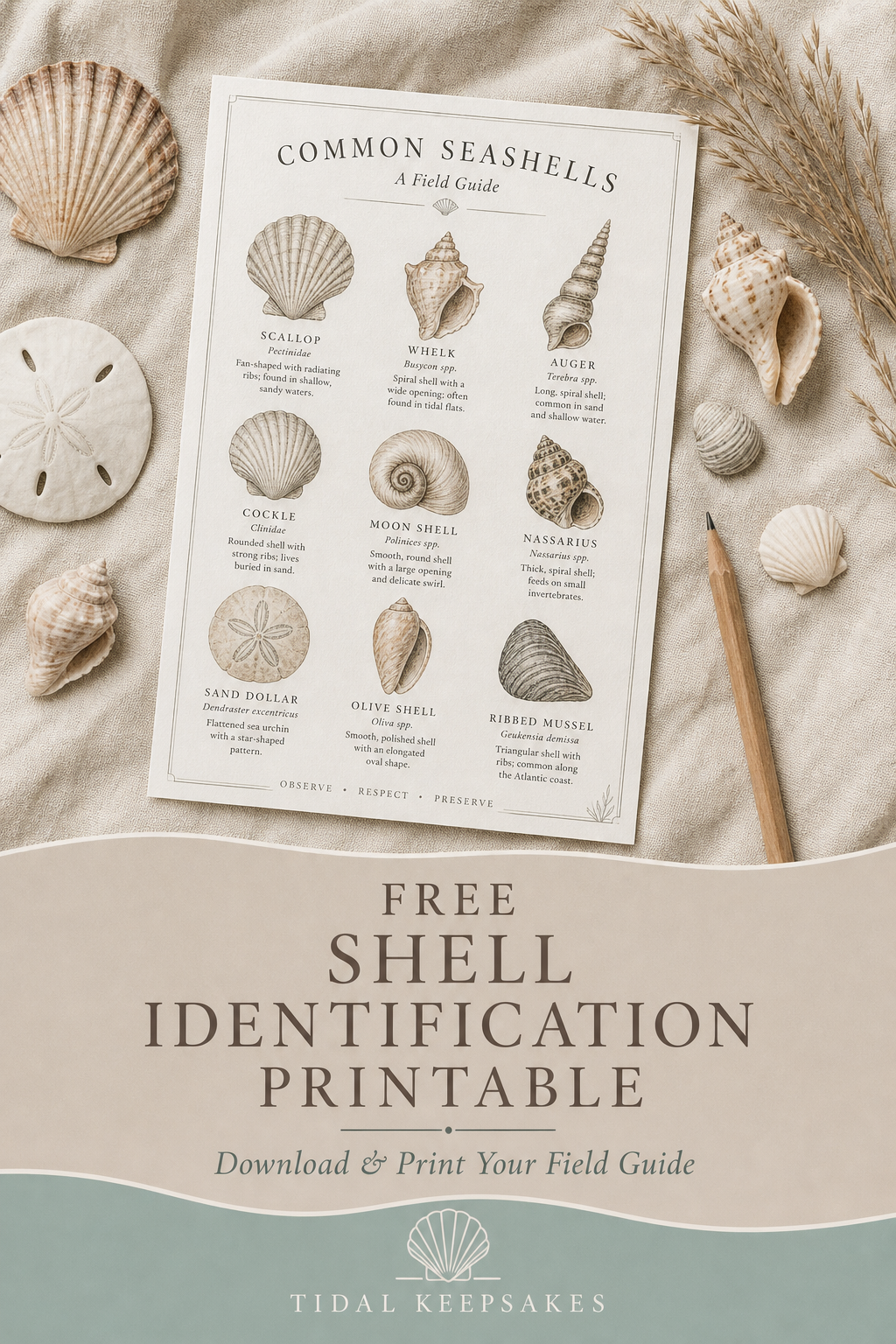 Free Shell Identification Printable