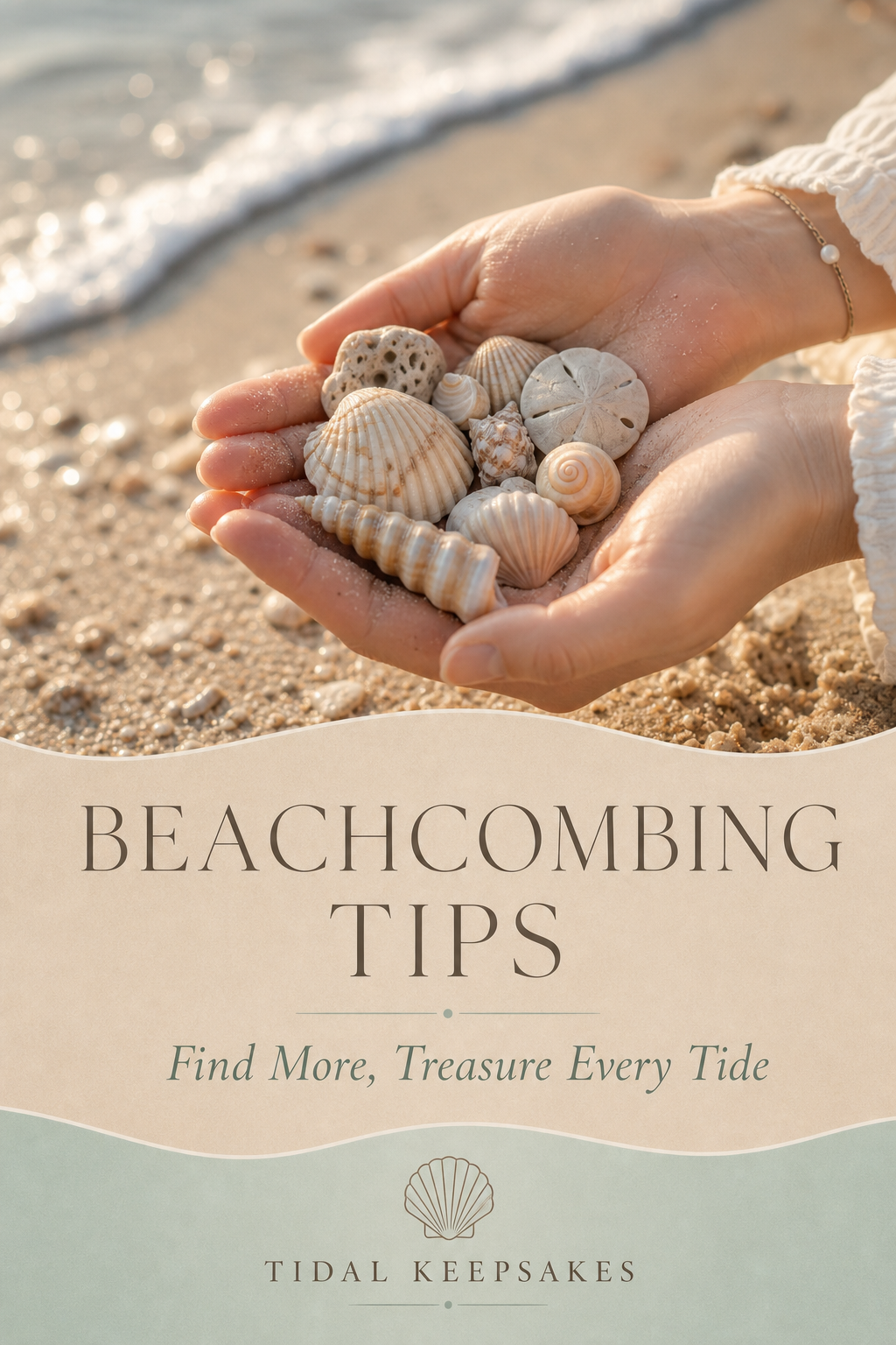 What to Bring Beachcombing — Collector's Field Guide Pinterest pin by Tidal Keepsakes (Guide)