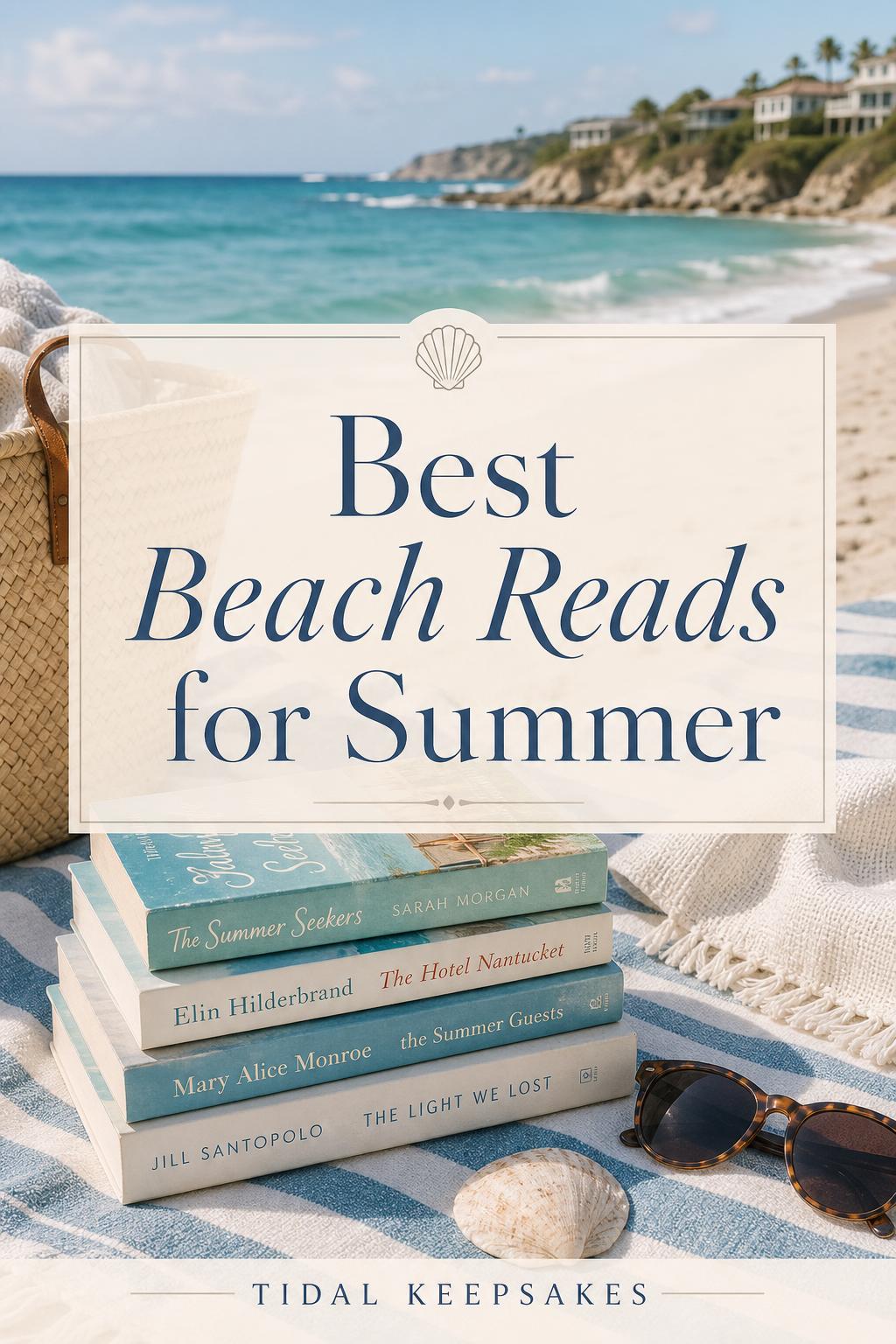Best Summer Romance Beach Reads — Pinterest graphic by Tidal Keepsakes