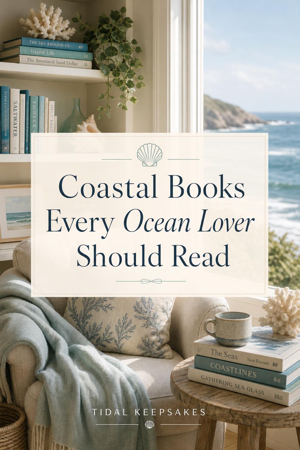 Coastal Books Every Ocean Lover Should Read — Pinterest graphic by Tidal Keepsakes