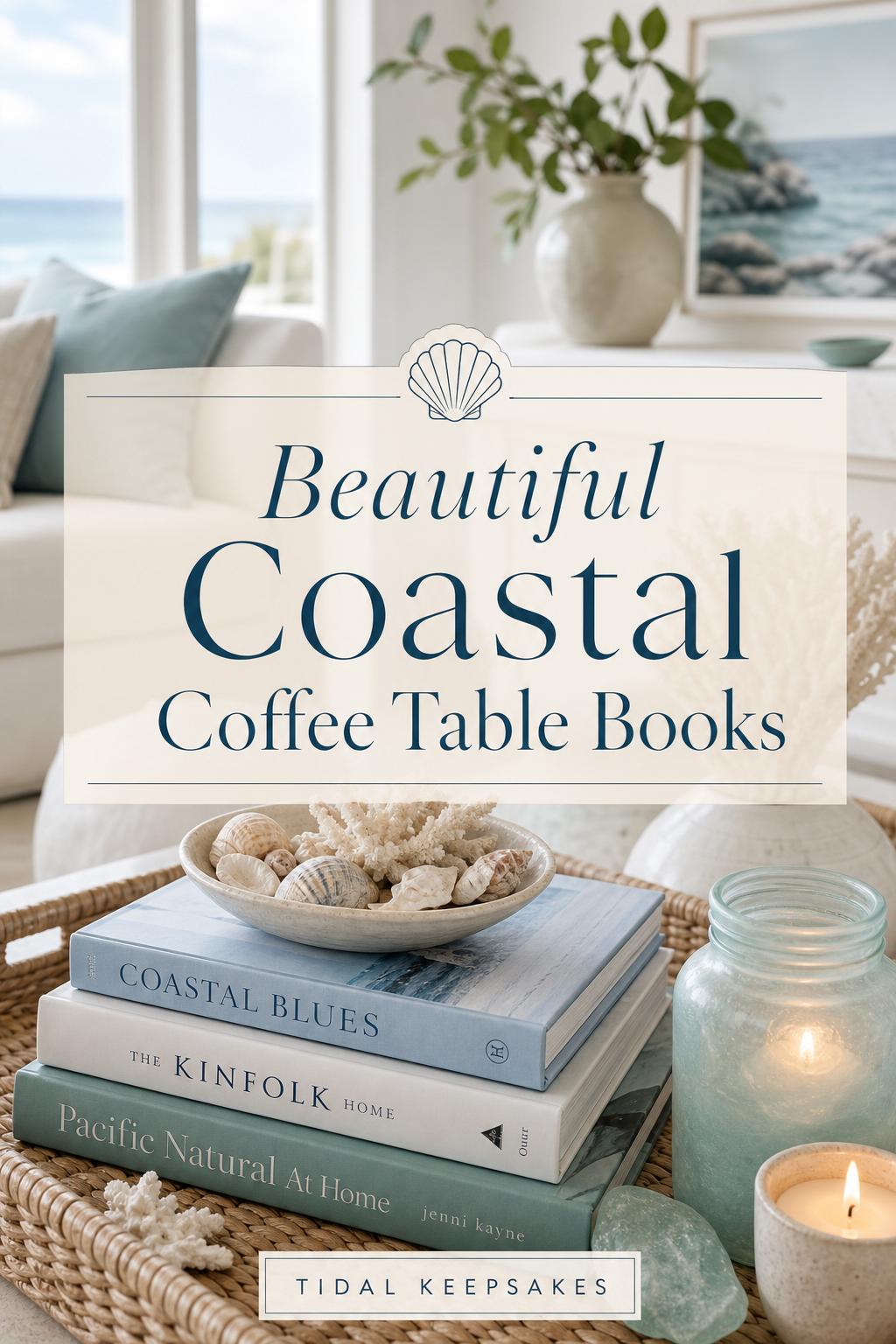 Beautiful Coastal Coffee Table Books — Pinterest graphic by Tidal Keepsakes