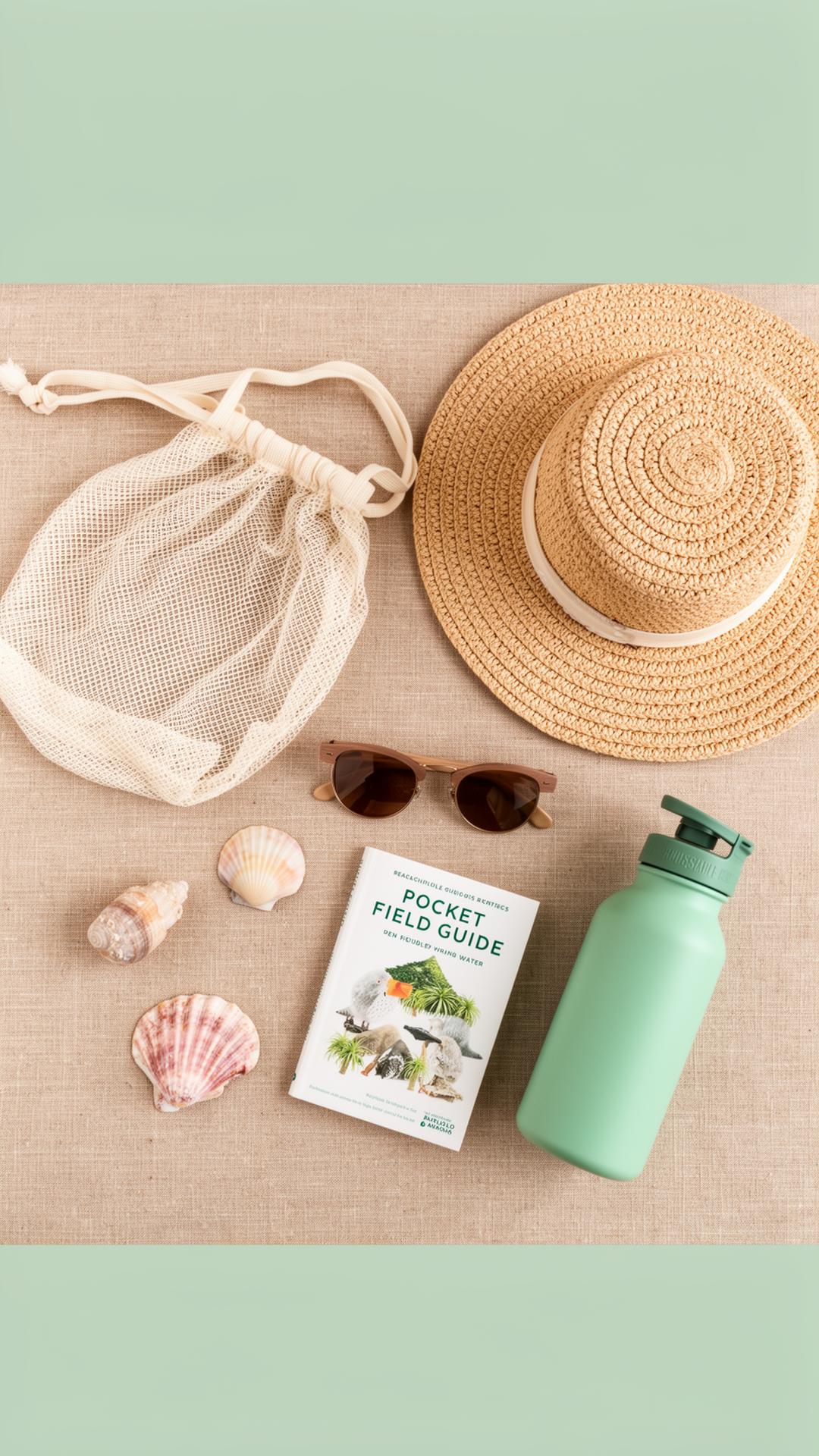 What to Bring Beachcombing — Educational Guide Pinterest pin by Tidal Keepsakes (Guide)