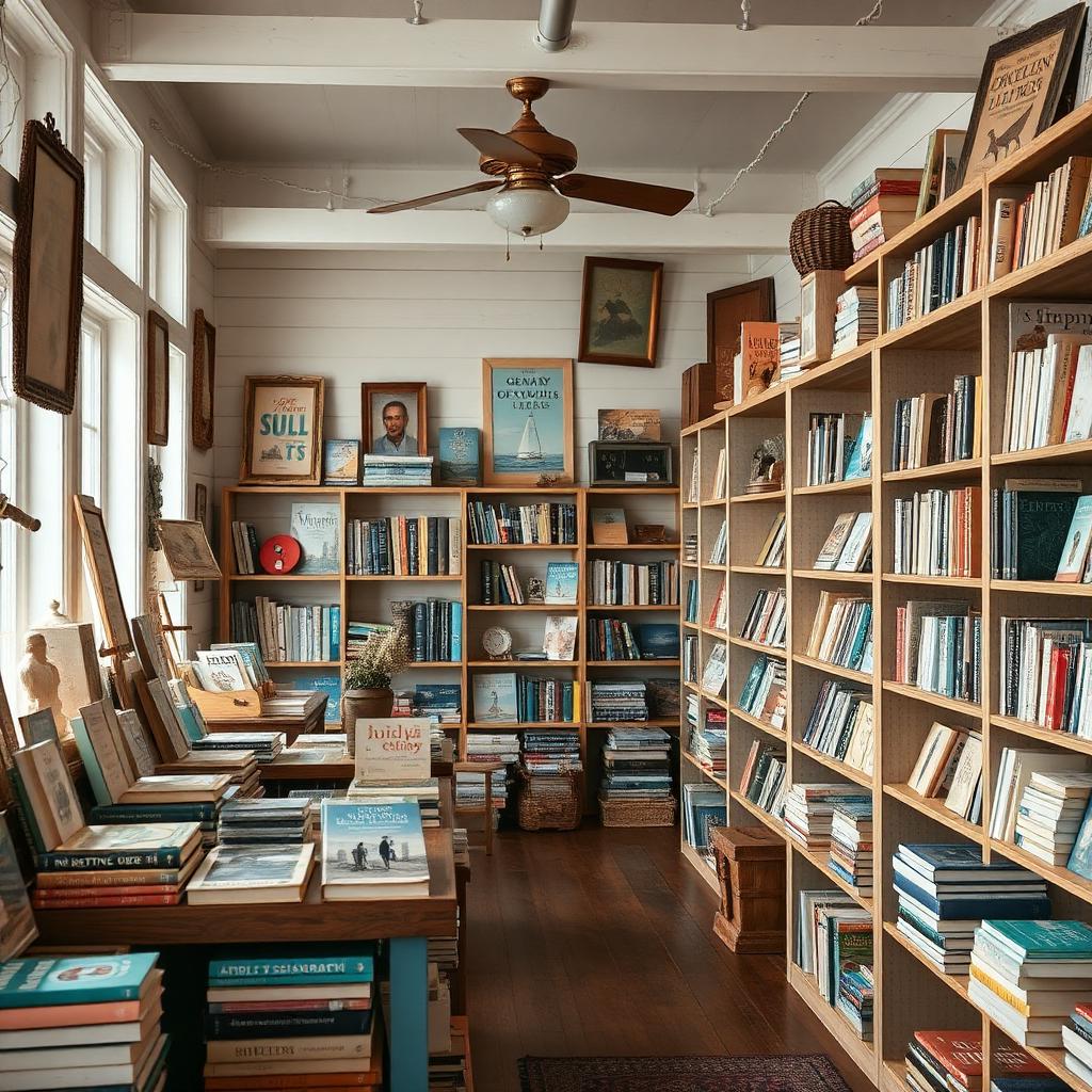 Cozy Outer Banks boutique bookshop with local history and beach-themed reads